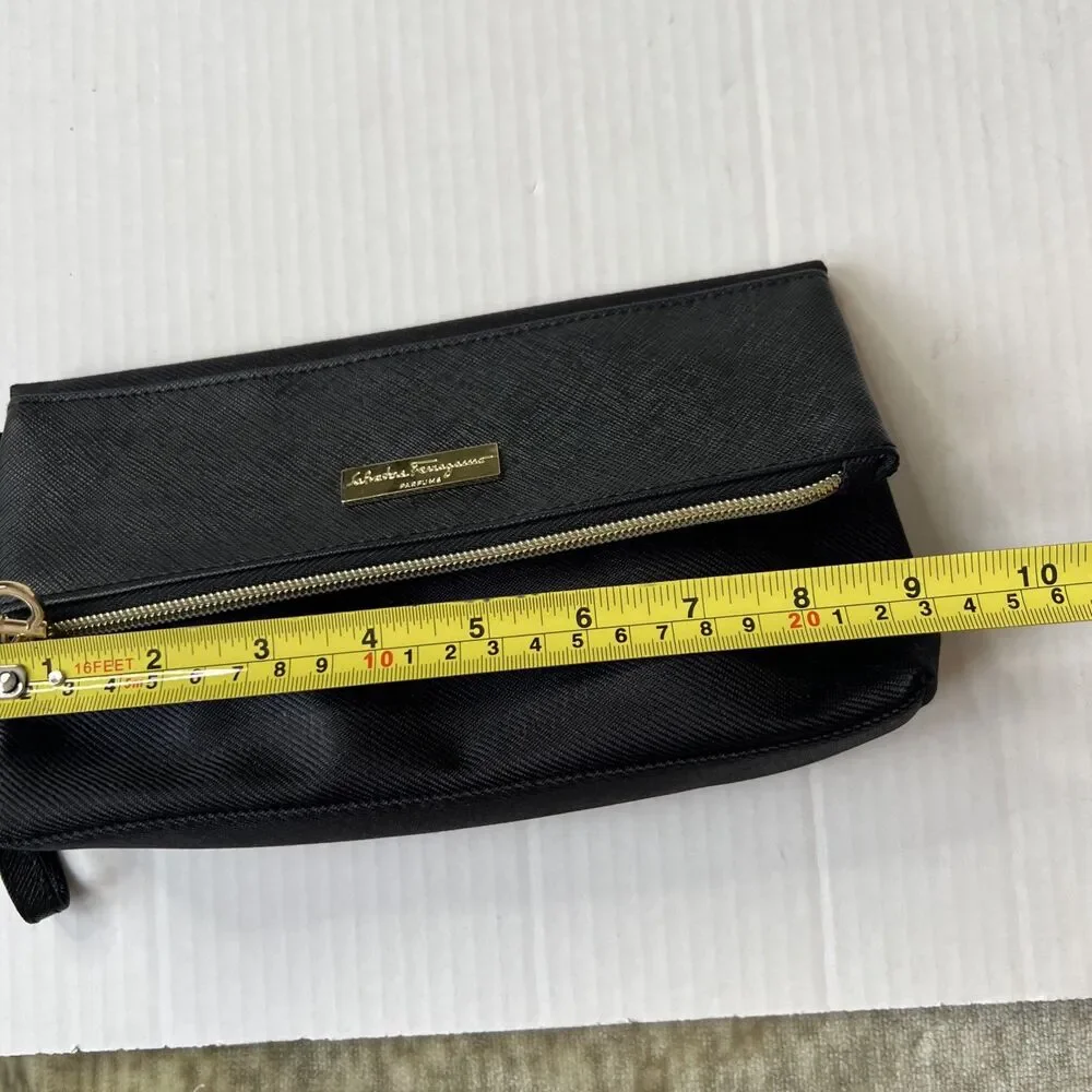 Singapore Airlines Salvatore Ferragamo First Class Amenity Pouch Clutch Black